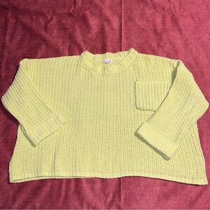 Neon green drop sleeve sweater